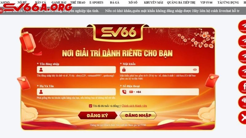 Hướng dẫn đăng ký SV66 dễ hiểu cho tân binh