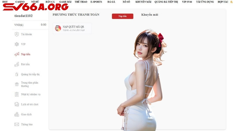 Lưu ý quan trọng khi nạp tiền vào SV66