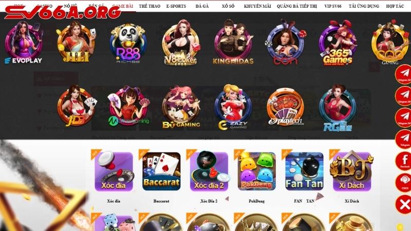 Nhà cung cấp game bài chất lượng tại SV66